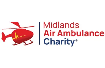 Midlands Air Ambulance Charity (and helicopter with heartbeat) logo