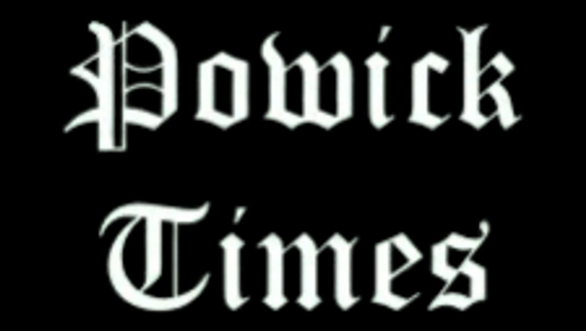 Powick Times Logo White